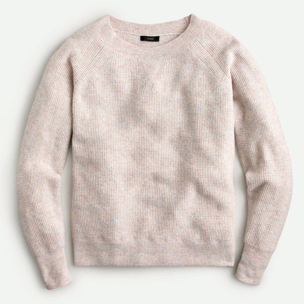J. Crew Waffle Crewneck Waffle Sweatshirt